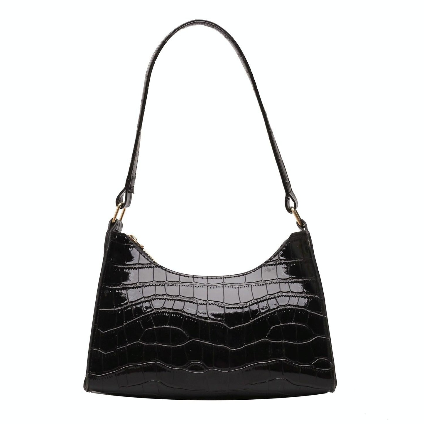 Small Square Stone Pattern Shoulder Bag for Women - Green