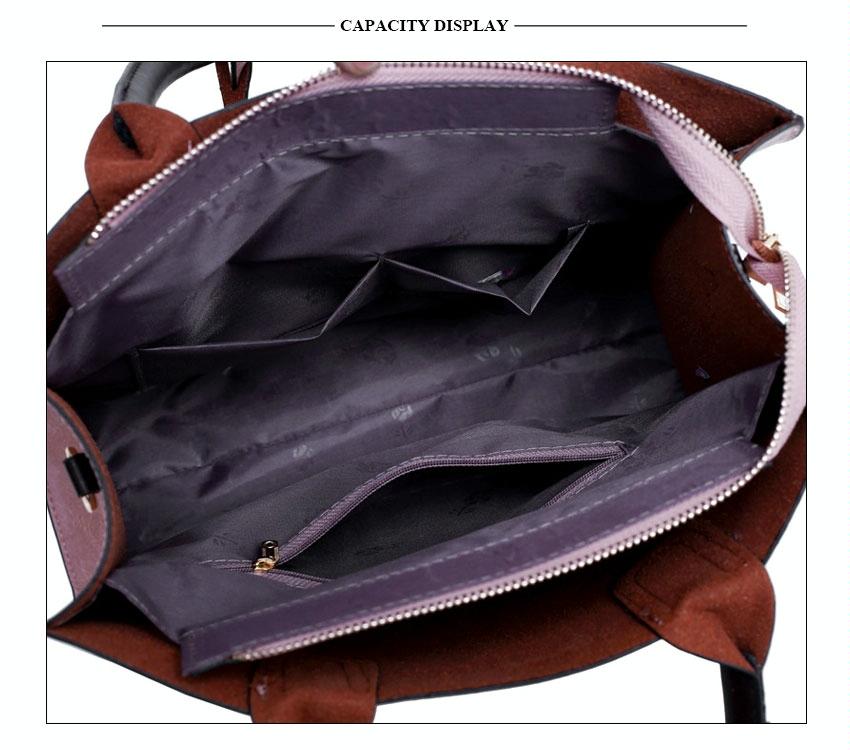 Versatile Leather Tote Bag for Women - 3-in-1 Design - Grey