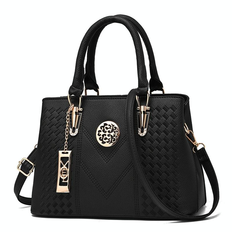 Women Leather Messenger Handbag - Stylish and Functional - Pink