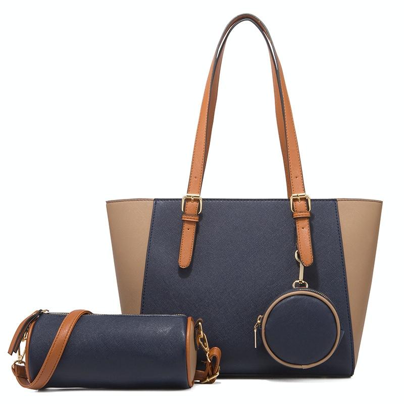 Large Capacity 3-in-1 Fashion Handbag for Women - Brown