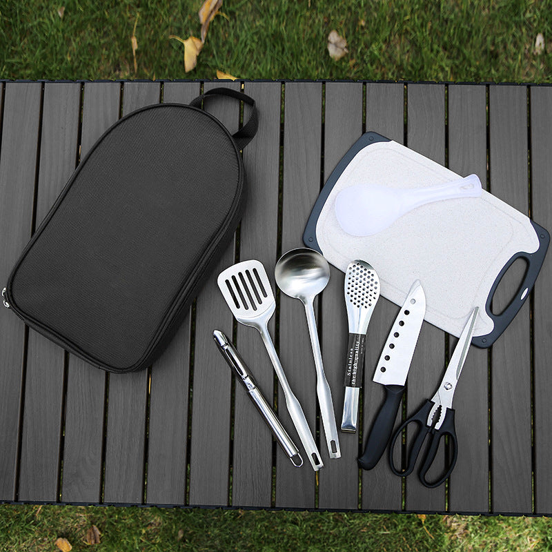 Portable Kitchen Utensil Storage Bag - Lightweight Organizer for Camping and Outdoor Cooking,Royal blue