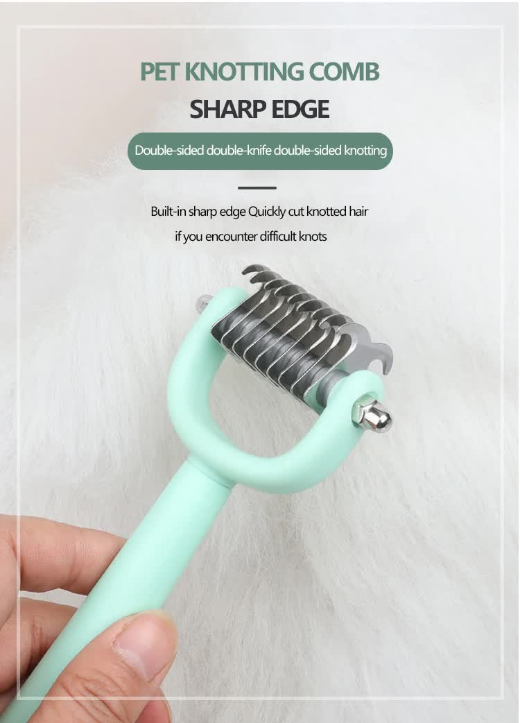 Green And Blue Complete 5-in-1 Pet Grooming Care Kit - Professional Deshedding Brushes, Combs & Nail Clippers Set for Dogs & Cats