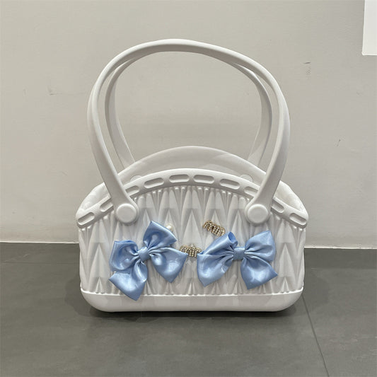 Stylish Handbag - Spacious with Decorative Elements(Beige)