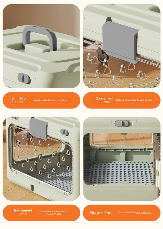 Yellow Premium Foldable Pet Carrier Crate - Breathable Aviation Travel Box for Cats & Small Dogs up to 10kg - Portable Car & Flight Transport Case