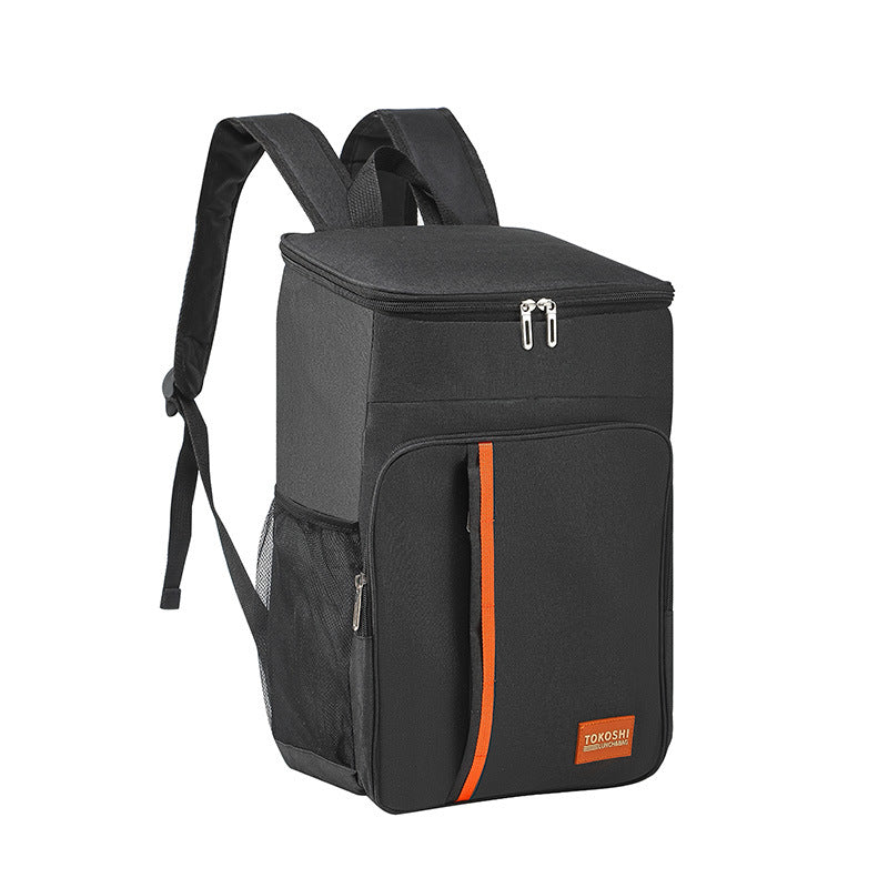 Black Large Capacity Insulated Cooler Backpack 20.5L Leakproof Thermal Lunch Bag Waterproof Soft Sided Cooling Rucksack for Camping Picnic Beach &...