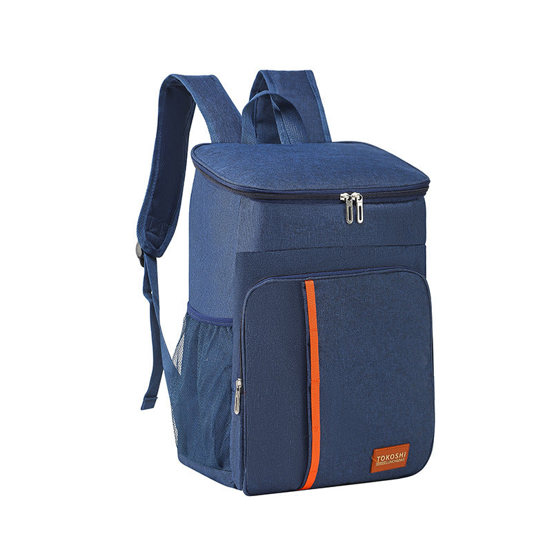 Navy blue Large Capacity Insulated Cooler Backpack 20.5L Leakproof Thermal Lunch Bag Waterproof Soft Sided Cooling Rucksack for Camping Picnic...