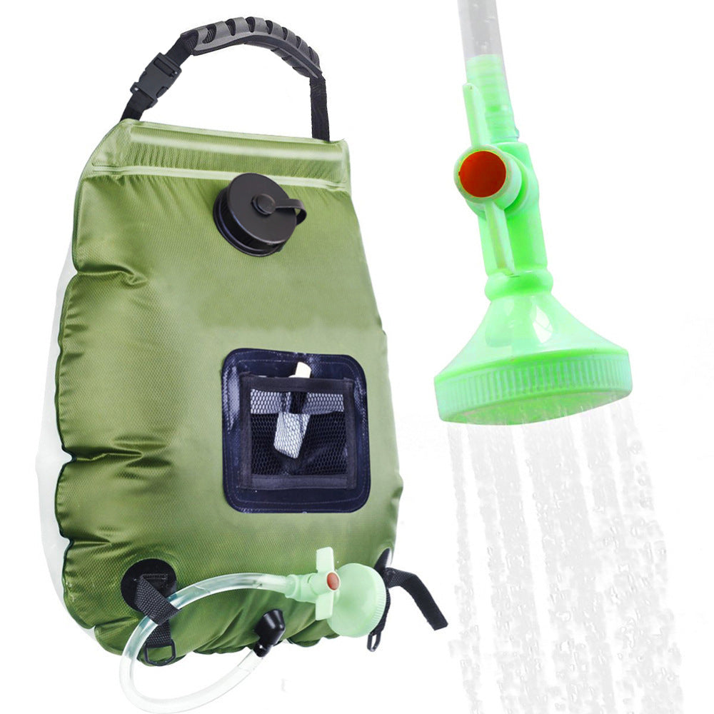 Portable Solar Camping Shower Bag 20L with Hose & Shower Head