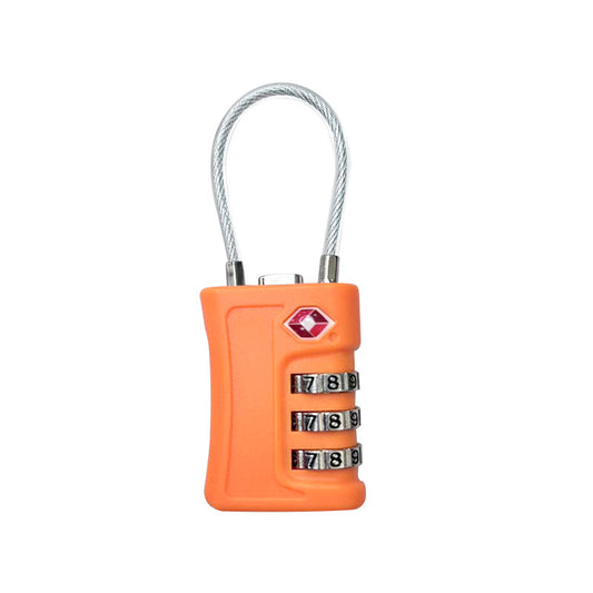 Orange-red TSA Approved Cable Combination Padlock 3-Digit Security Lock for Travel Luggage Suitcase Gym Lockers Durable Steel Wire Australian...