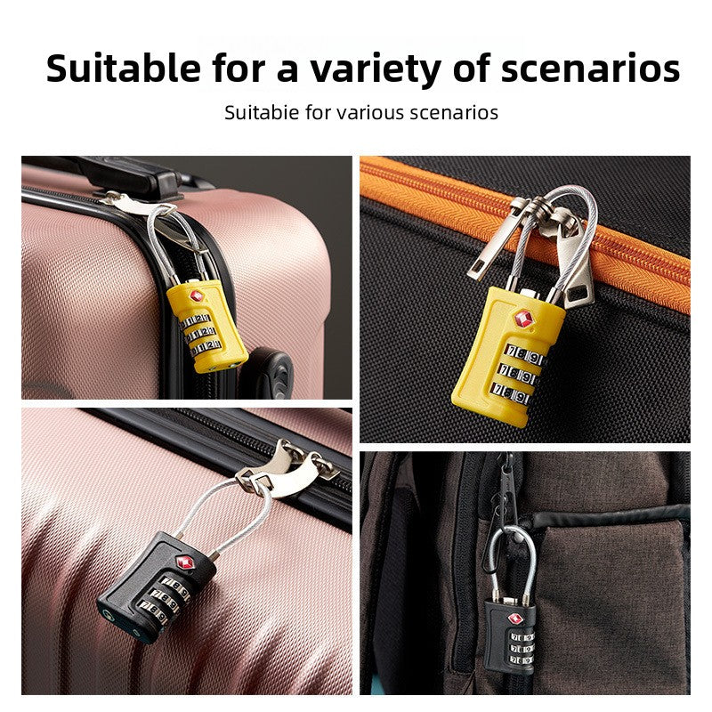 Lake blue TSA Approved Cable Combination Padlock 3-Digit Security Lock for Travel Luggage Suitcase Gym Lockers Durable Steel Wire Australian Travel...