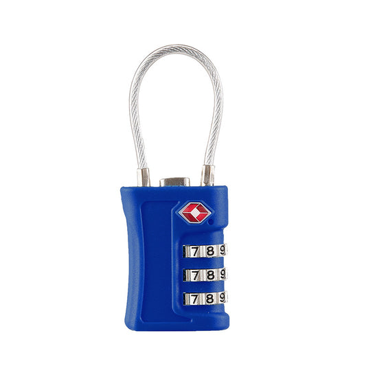 Deep blue TSA Approved Cable Combination Padlock 3-Digit Security Lock for Travel Luggage Suitcase Gym Lockers Durable Steel Wire Australian Travel...