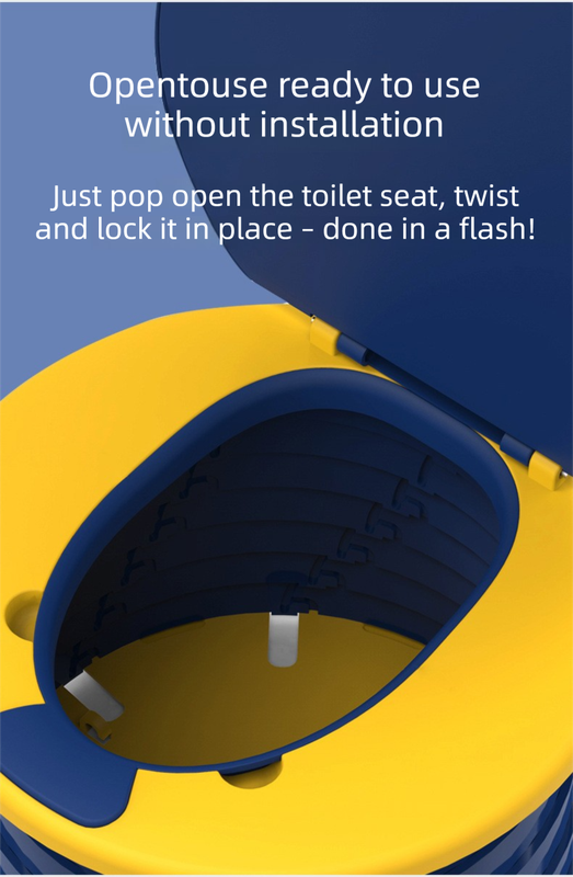 Kids Portable Travel Potty Foldable Training Toilet Seat - Green - Compact Car & Camping Emergency Commode with Backrest - 50kg Load Capacity