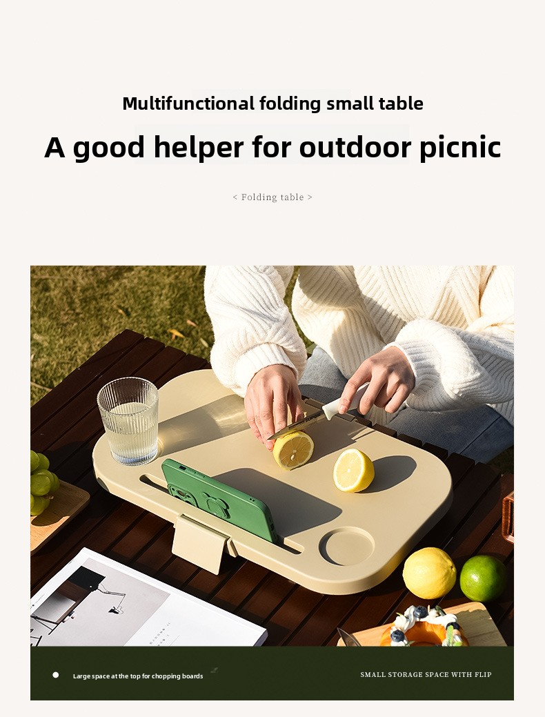 Collapsible Picnic Basket with Mini Table Lid Portable Folding Storage Crate with Cup Holders and Phone Stand Multi-Functional Outdoor Camping Sink...