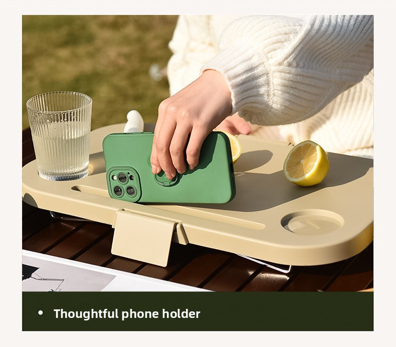 Collapsible Picnic Basket with Mini Table Lid Portable Folding Storage Crate with Cup Holders and Phone Stand Multi-Functional Outdoor Camping Sink...