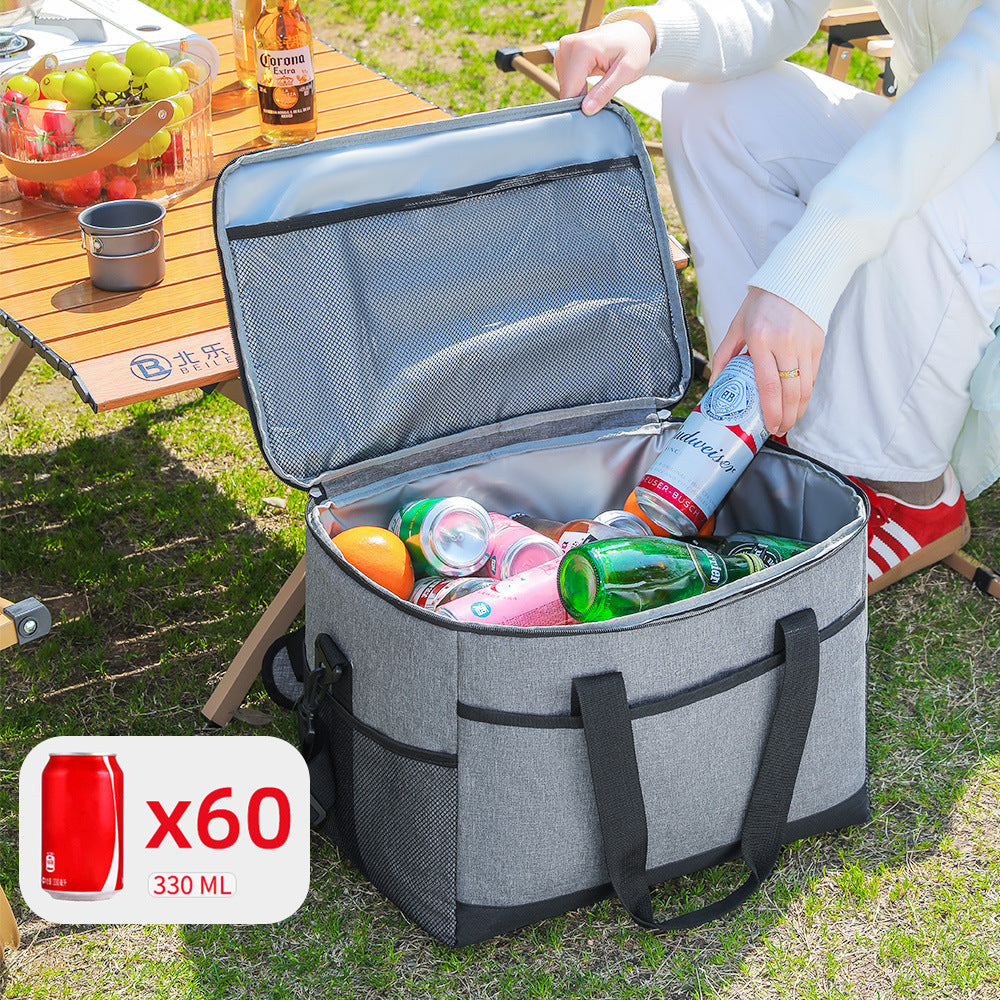 Small Insulated Lunch Bag 10L Cooler Tote Box with Shoulder Strap Leakproof Thermal Meal Prep Carrier for Work School Picnic Grey