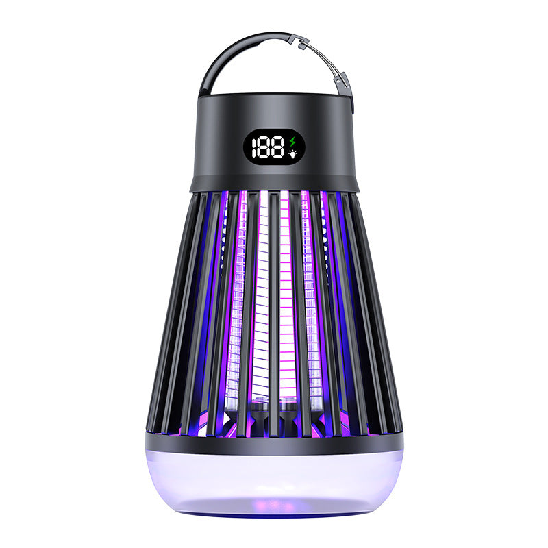 2-in-1 Rechargeable Mosquito Zapper & Camping Lantern - 2000V Electric Insect Killer with Smart Digital Display - 2000mAh Battery Portable