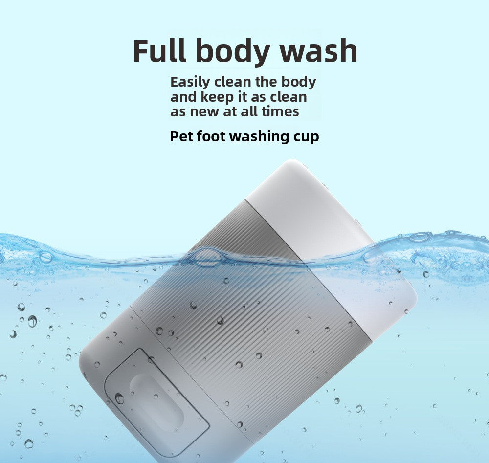 Portable Dog Paw Washer Cup - 360 Degree Muddy Foot Cleaner with Soft Bristles - Gentle Grooming Tool for Cats & Small to Medium Dogs - Orange