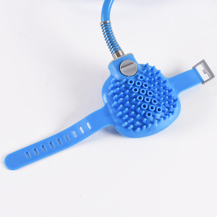 2-in-1 Pet Bathing Tool - Silicone Massage Shower Sprayer & Brush for Dogs & Cats