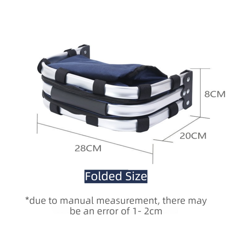 Blue Foldable Insulated Picnic Basket With Zipper Lid & Handle - Modern Minimalist Large Capacity Thermal Shopping Basket for Grocery, Camping, and...