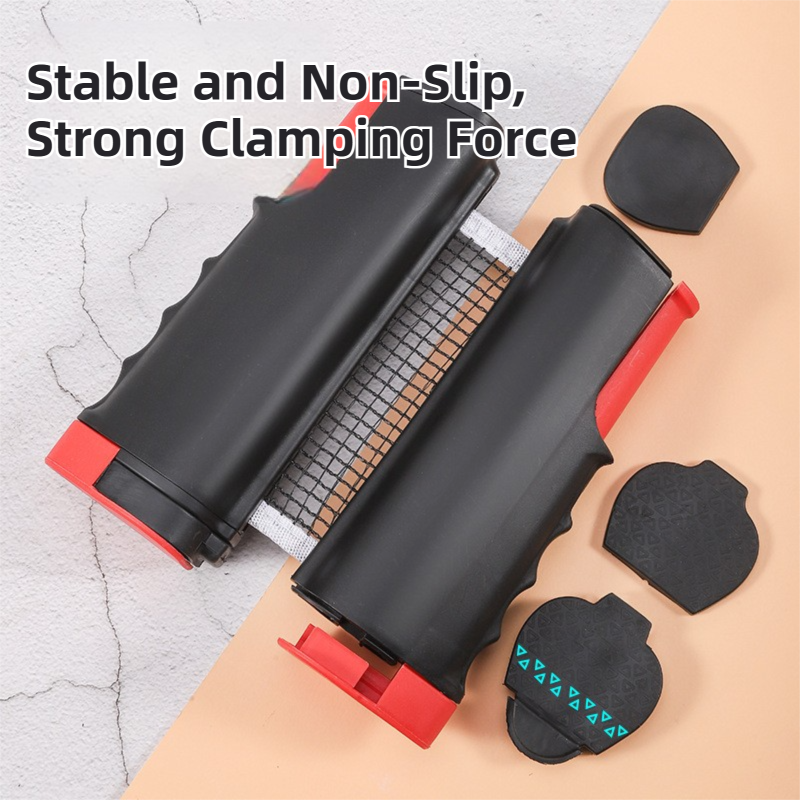 Orange Portable Table Tennis Set with 2 Paddles, 3 Balls and Carry Bag - 165cm Retractable Ping Pong Net & Post - Indoor/Outdoor Professional...