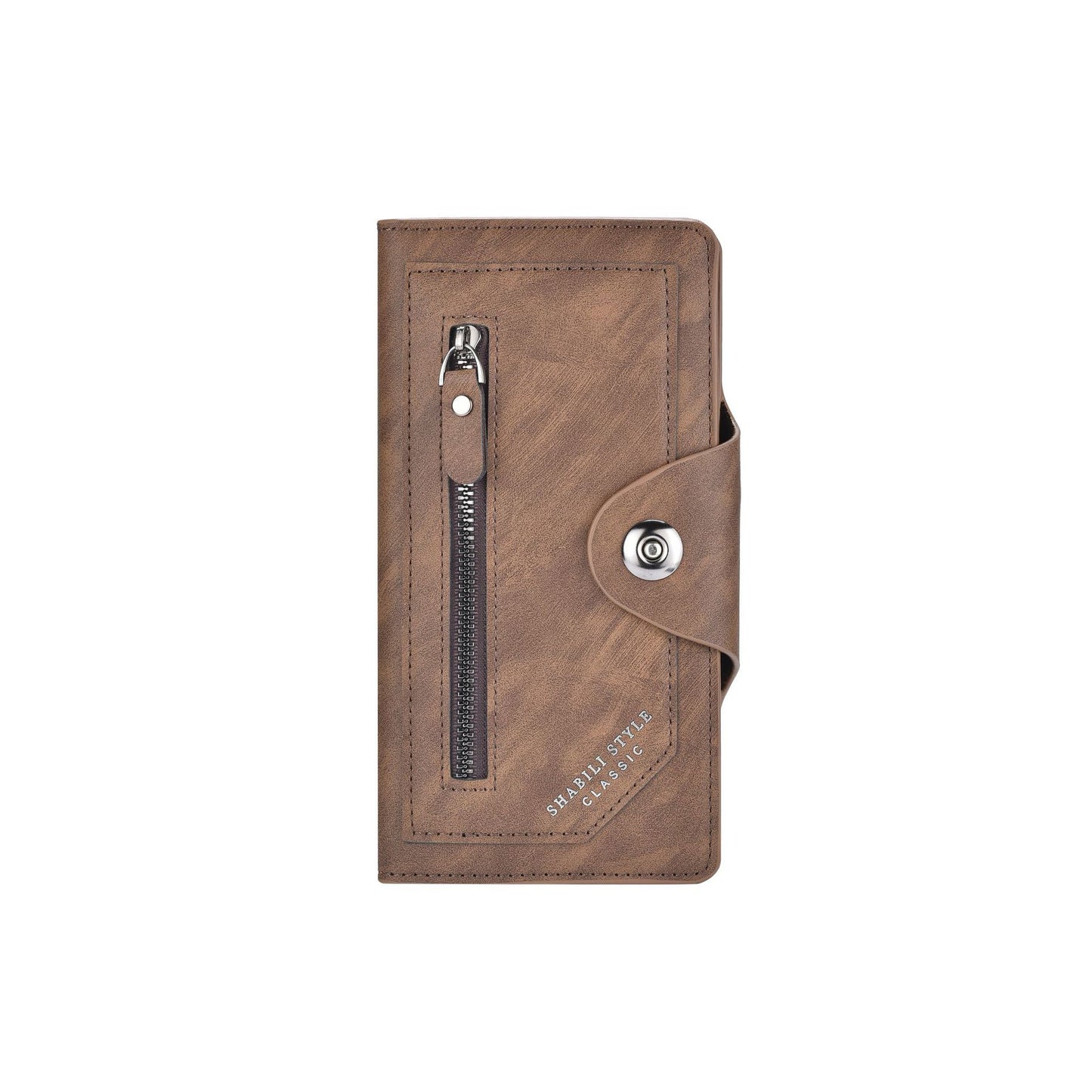 Dark coffee Vintage Men's Long Wallet Slim PU Leather Clutch with Multi Card Slots and External Zipper Pocket, Large Capacity Fashion Purse for...