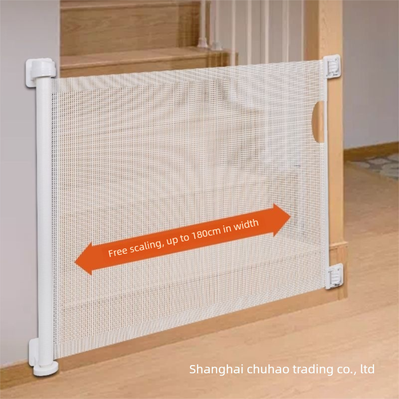 White Retractable Baby Safety Gate and Pet Barrier Extra Wide 300cm for Stairs and Doorways No Drill Mesh In-Home Protection Solution for Local...