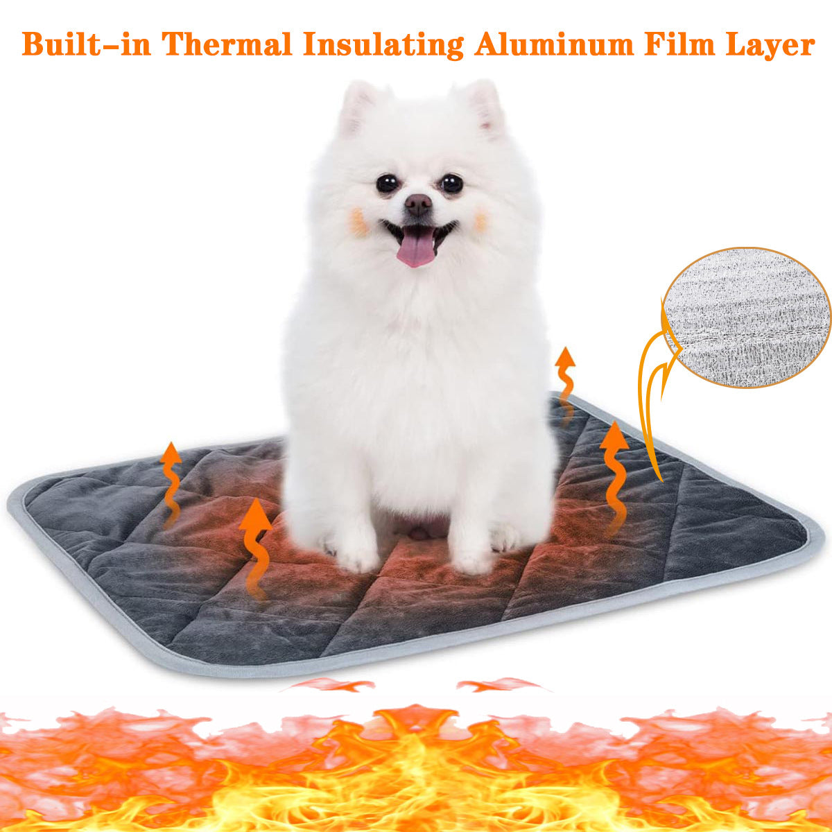 Self-Warming Pet Mat with Heat Reflective Technology for Dogs and Cats Waterproof No Electricity Needed Comfortable Winter Pad for Local Pet...