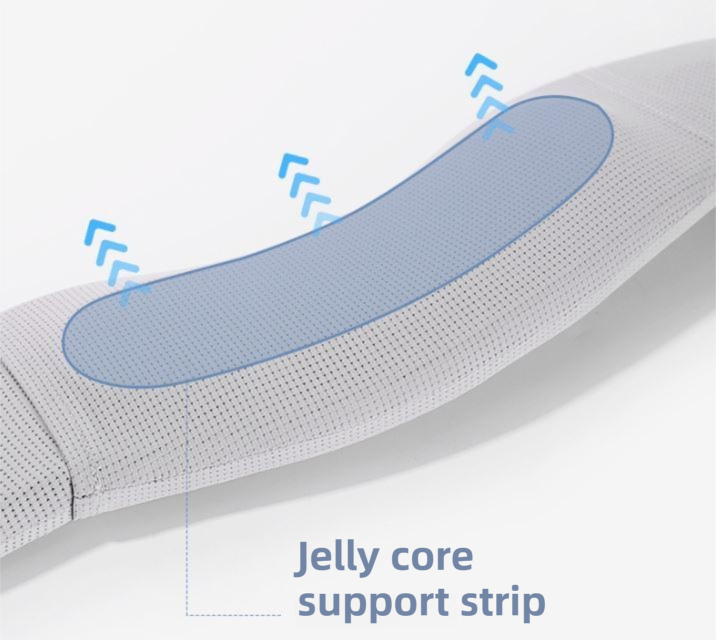 Light Green Adjustable Cooling Jelly Core Neck Brace with Washable Cover - 3D Hollow Cervical Collar for Posture & Forward Head Correction (L Size)