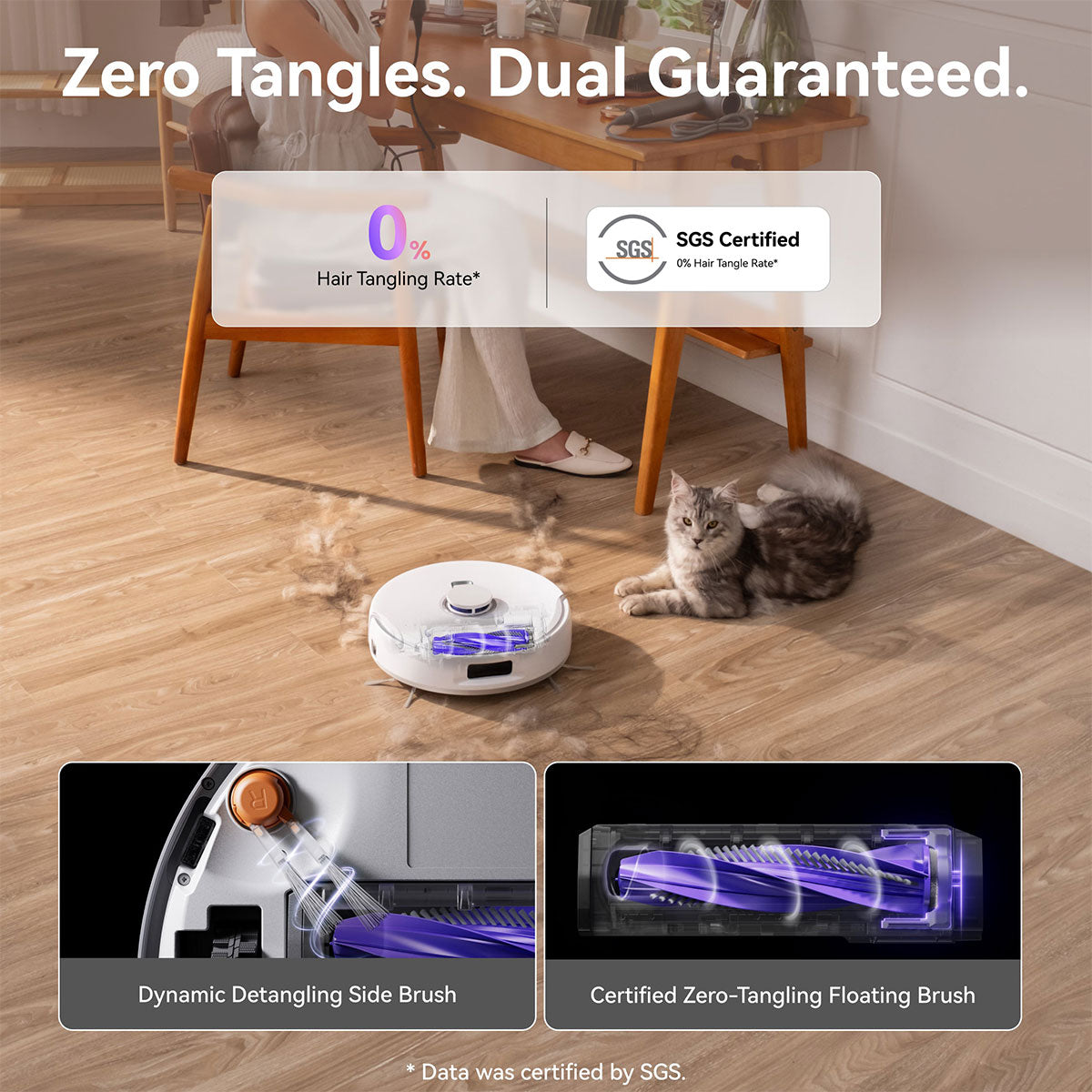 Narwal Freo Z10 Robotic Vacuum and Mop Cleaner - Covers Every Angle Without Any Tangles