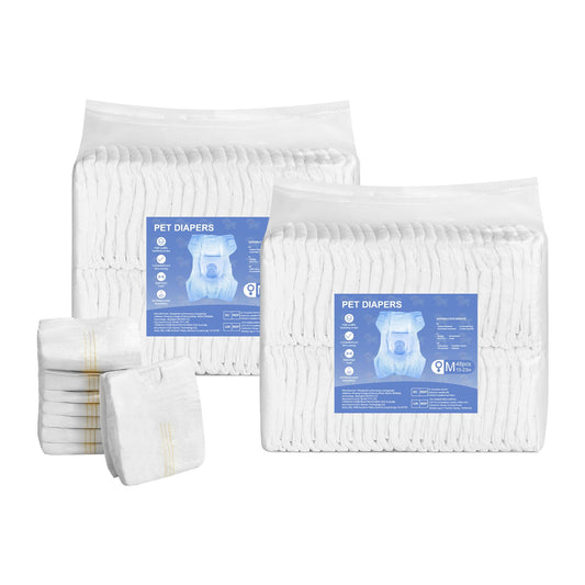 VEVOR Disposable Dog Diapers - Super Absorbent Female Dog Diapers, M, 96 Count