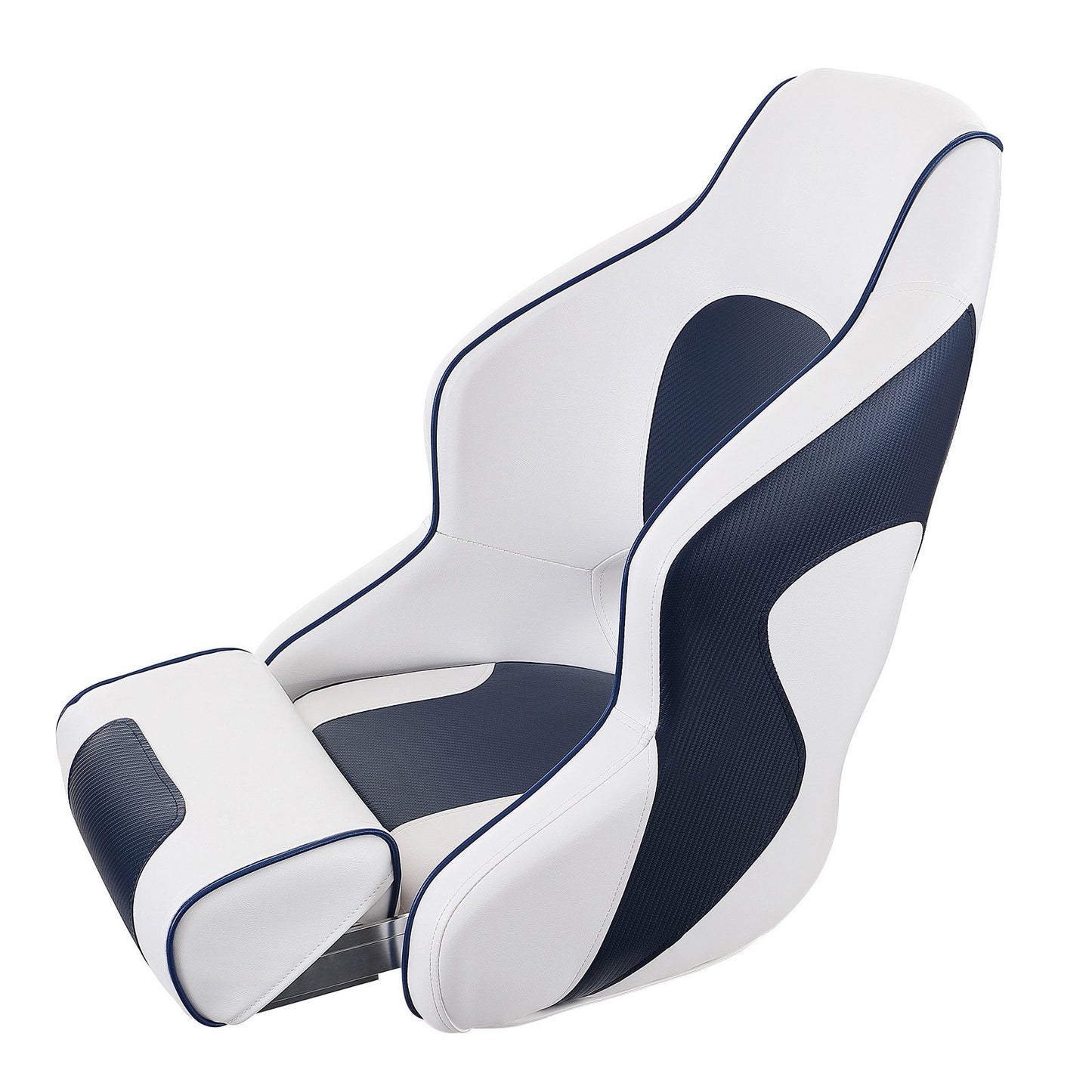 VEVOR Captain Bucket Seat Boat Seat, Flip Up Boat Seat, with Thickened Sponge Padding, Flip-up Bolster Boat Captain Chair for Fishing Boat,...