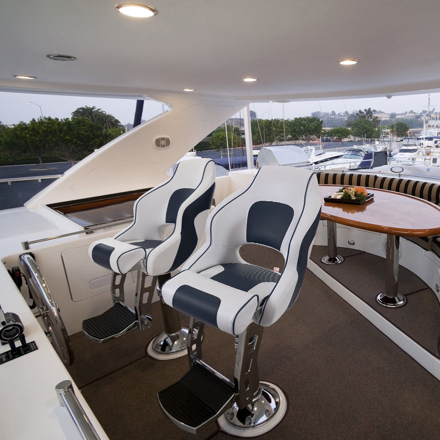 VEVOR Captain Bucket Seat Boat Seat, Flip Up Boat Seat, with Thickened Sponge Padding, Flip-up Bolster Boat Captain Chair for Fishing Boat,...