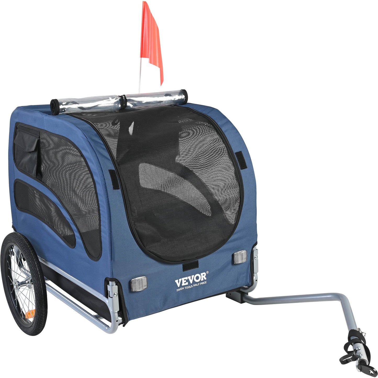 VEVOR Dog Bike Trailer, Supports up to 45 kg, Pet Cart Bicycle Carrier, Easy Folding Frame with Quick Release Wheels, Universal Bicycle Coupler,...