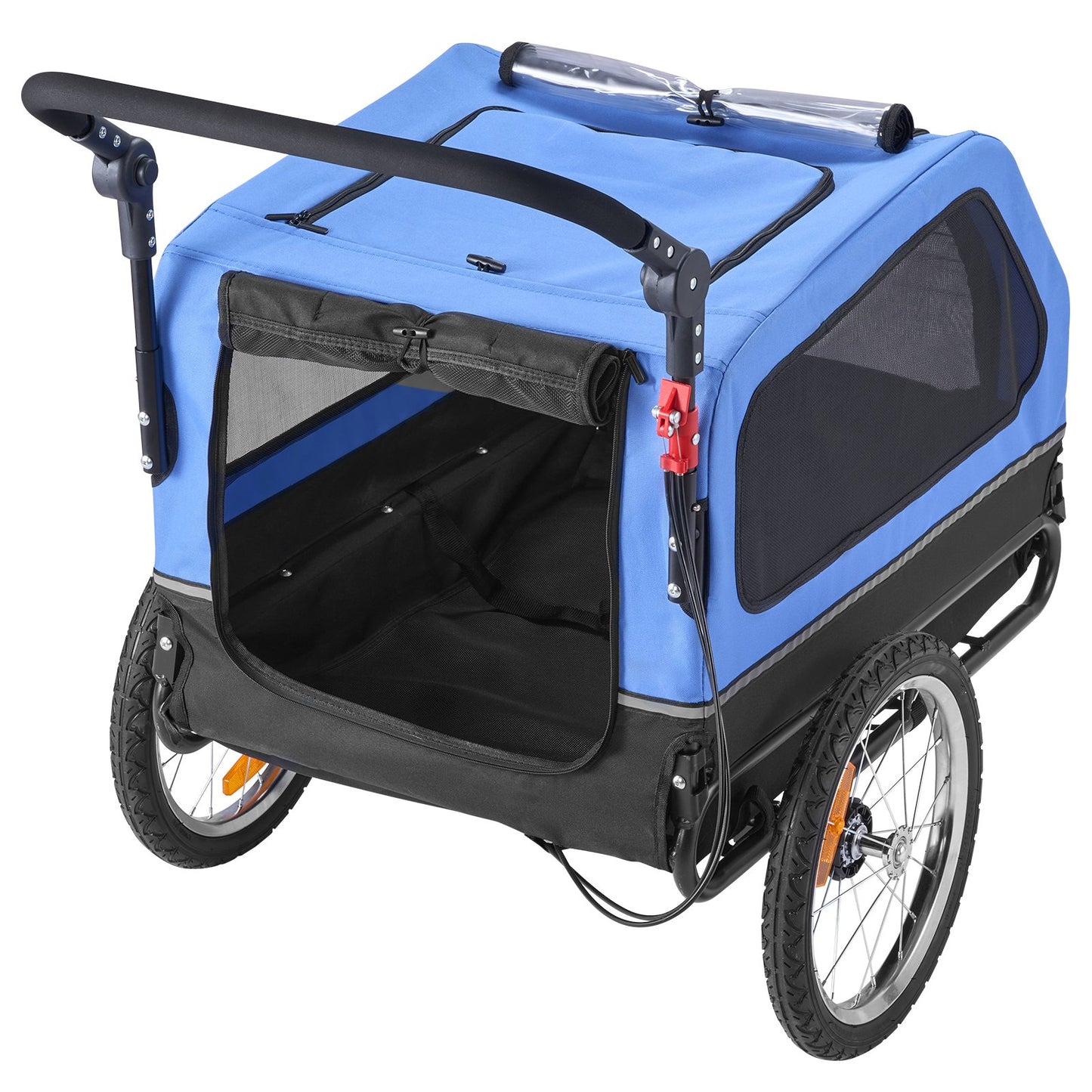 VEVOR Dog Bike Trailer, Supports up to 40 kg, 2-in-1 Pet Stroller Cart Bicycle Carrier for Small & Large Dogs, Easy Folding Frame with Quick...