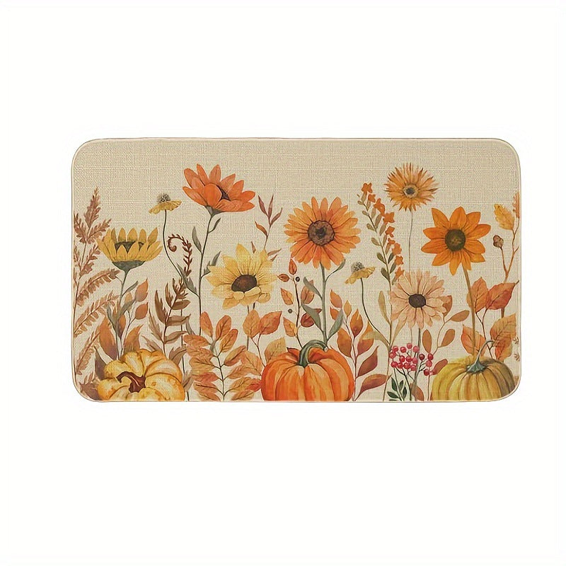 Autumn Pumpkin Floor Mat Entrance Stain Resistant Foot Mat