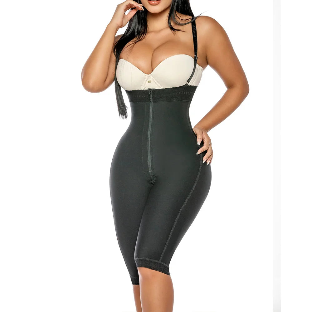 Fajas Colombianas Compression Body Shaper for Women with Zipper Slimming Tummy Control Postpartum Girdles Shaper Everyday Wear