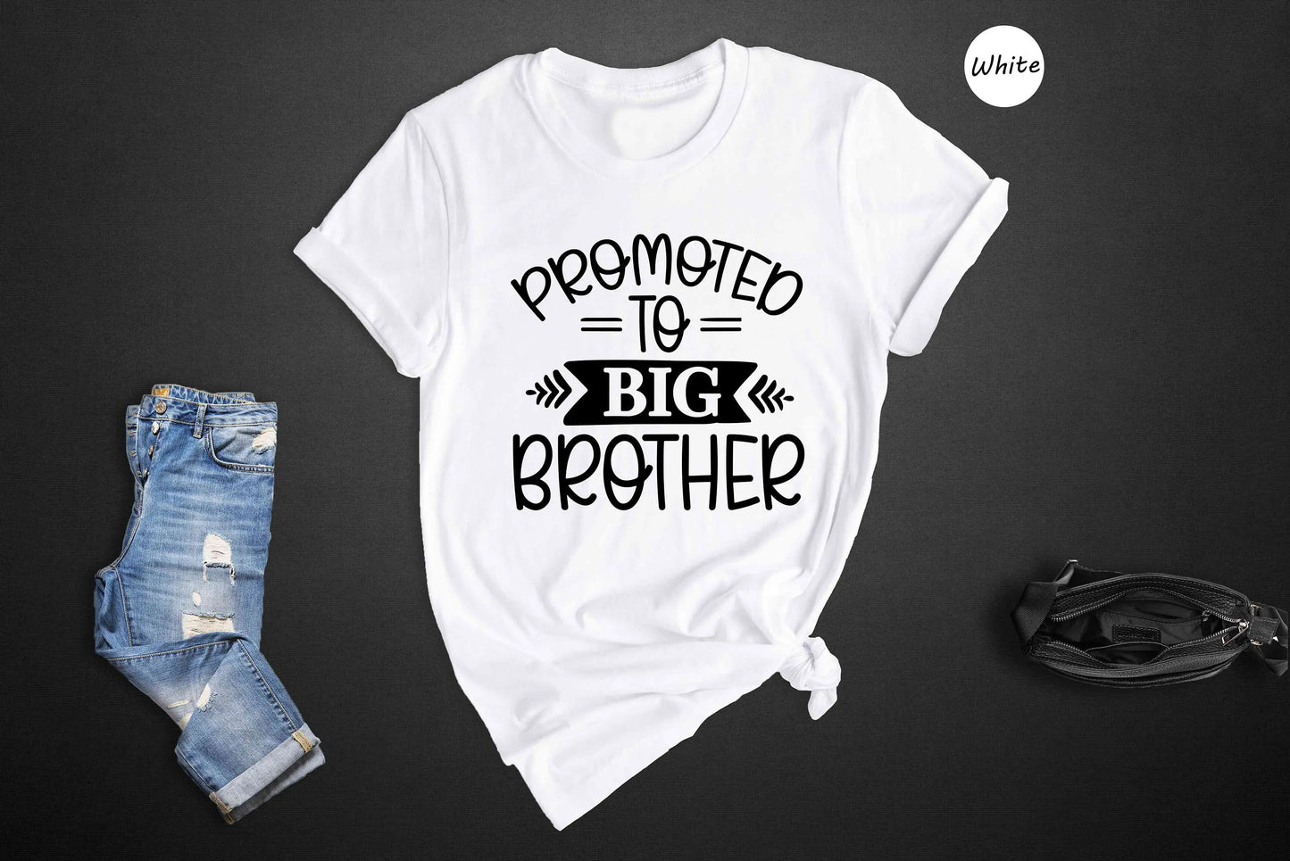 Promoted To Big Brother Baby AnnouncemenT T Shirt New For Pregnancy Reveal