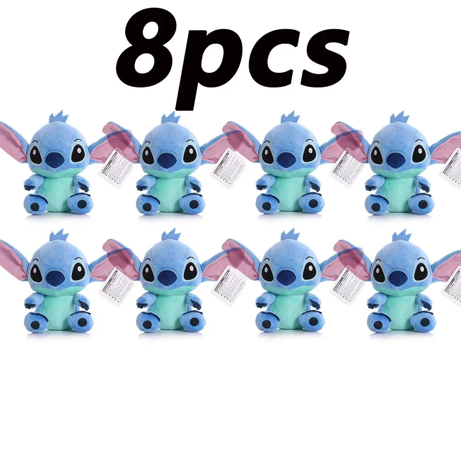 4/8inch Disney toy 12cm 20cm 25cm Stitch Stuffed Plush Models Cartoon Anime Plush Baby Toys Kawaii Kids Birthday Gift