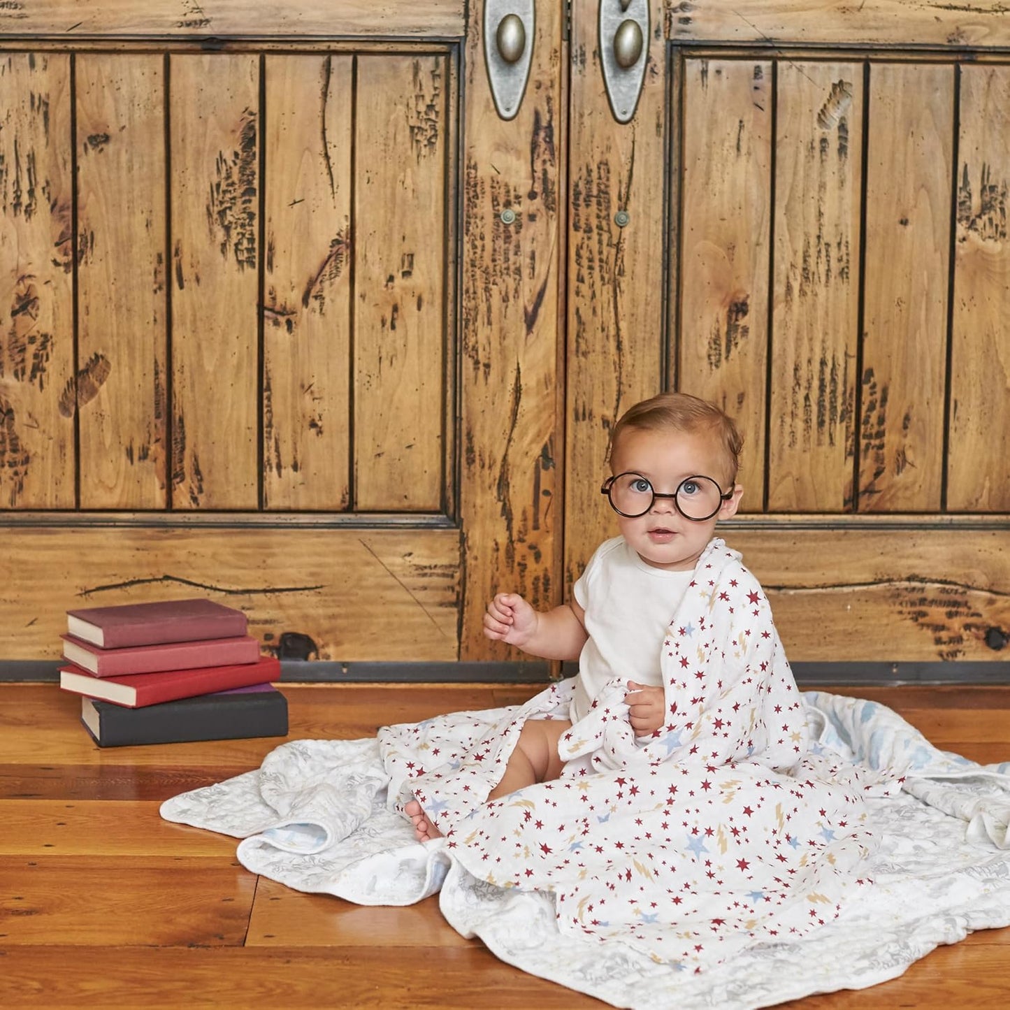 Boutique Muslin Swaddle Blanket for Baby Girls and Boys, Newborn Receiving Blanket for Swaddling, 100% Muslin Cotton Swaddle Wrap,4 Pack, Harry Potter