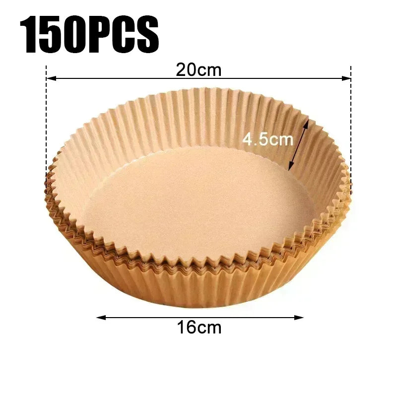 50/100/200pcs Disposable Air Fryer Paper Round/Square Special Paper Food Silicon Oil Paper Air Fryer Liners Baking Paper