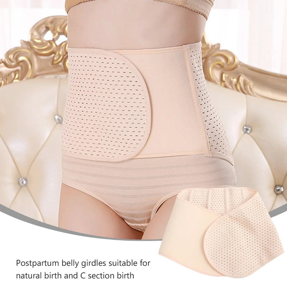 Women Postpartum Girdles Belly Band with Firm Compression Support Recovery Wrap for After Birth Use Flesh Colour Lightweight