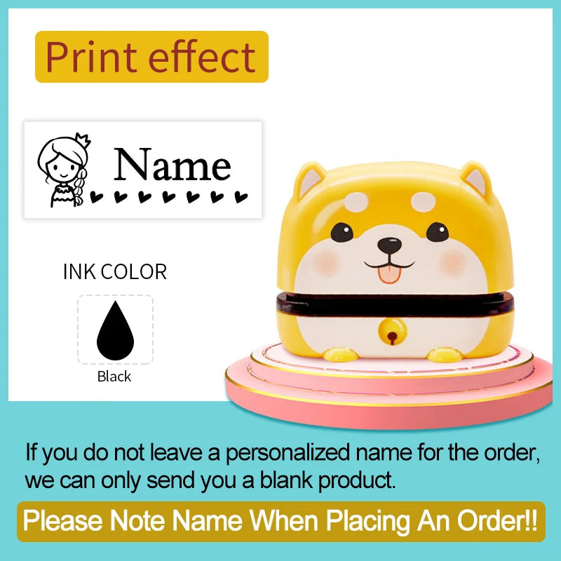 ‌Personalized Baby Name Stamp Set - Custom Waterproof Ink Seal for School, Travel & Kindergarten, Durable Non-Fading Toy Gift