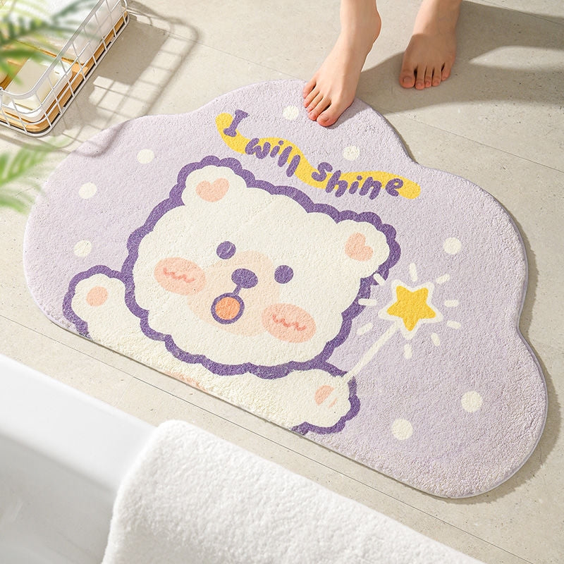 Cake Velvet Shaped Cute Absorbent Foot Mat