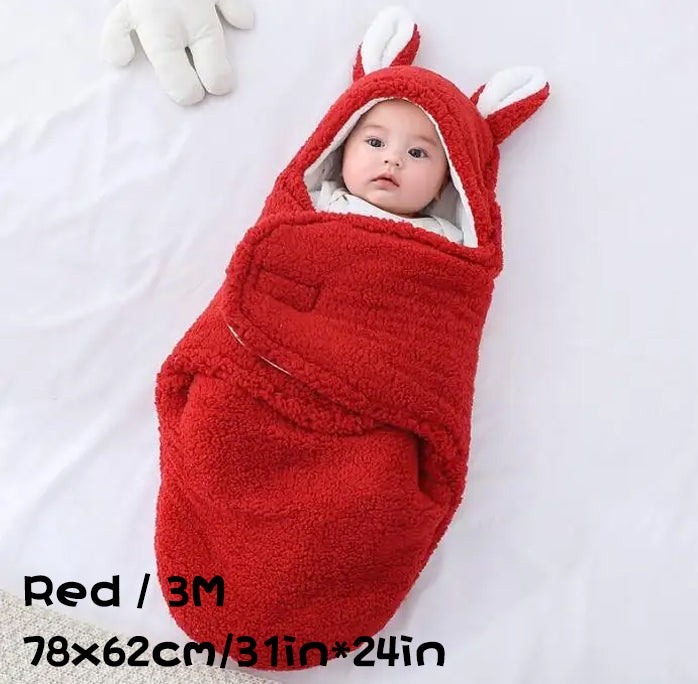 Super Soft Baby Sleeping Bag Fluffy Fleece Newborn Blanket Swaddle Blankets, Unisex Baby Wrap For Newborn Baby Boys Girls With Head-Protecting &...