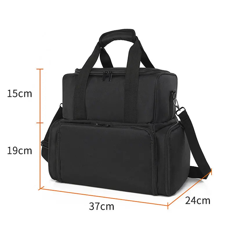 Portable 3-Layer Nail Polish & Essential Oil Storage Bag Multi-Function Women's Travel Organizer Storage Shoulder Bag Nail Tool
