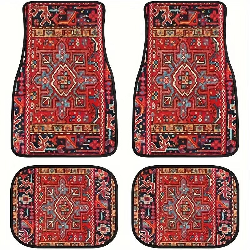 Creative Bohemian Retro Car Foot Mat Set