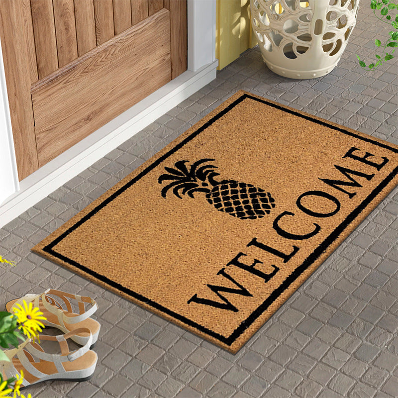 Welcome Home Floor Mat Printed Crystal Velvet Doorway Foot Mat