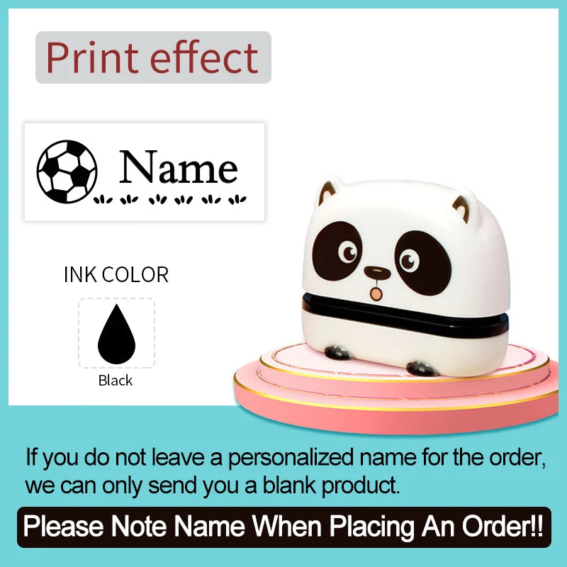 ‌Personalized Baby Name Stamp Set - Custom Waterproof Ink Seal for School, Travel & Kindergarten, Durable Non-Fading Toy Gift