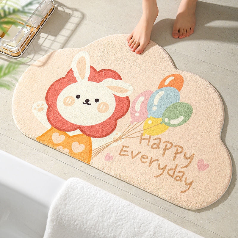 Cake Velvet Shaped Cute Absorbent Foot Mat