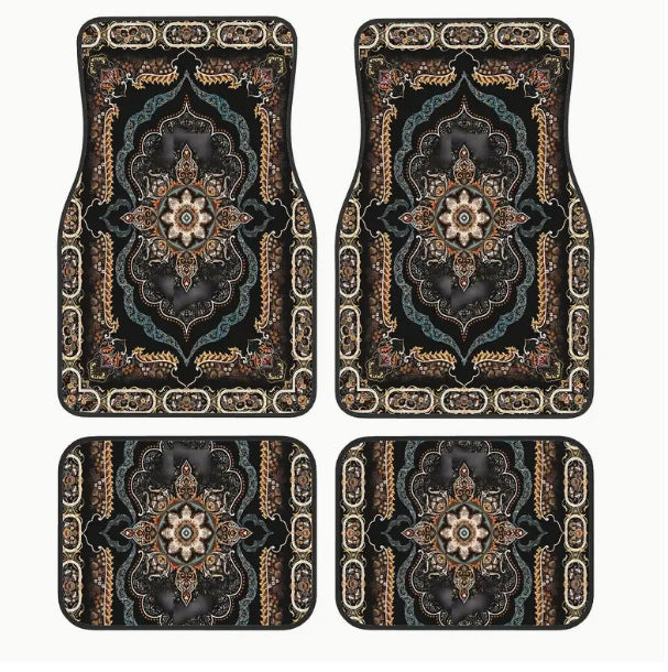 Creative Bohemian Retro Car Foot Mat Set