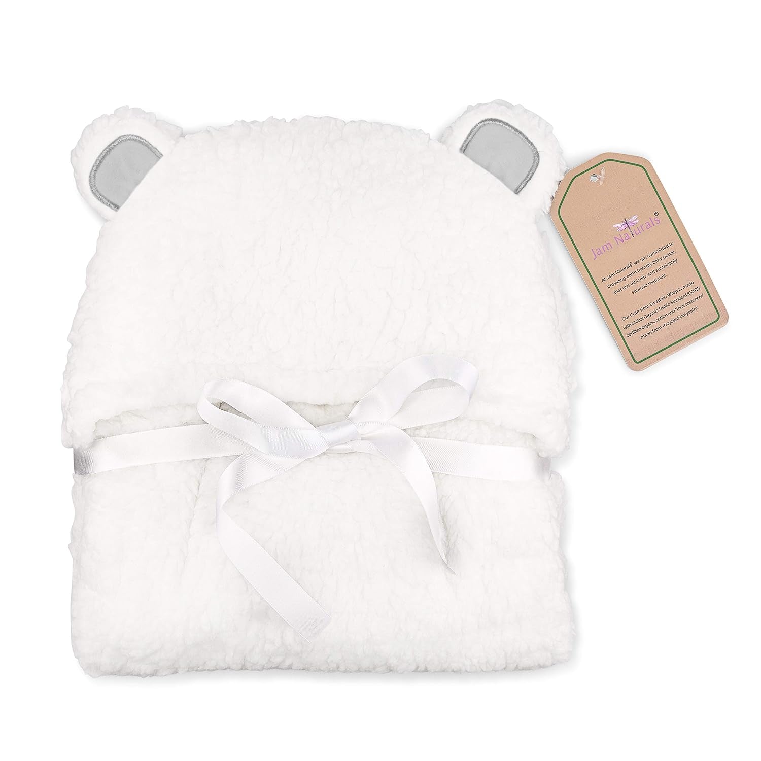-Cute Bear Organic Newborn Swaddle Wrap-Gender Neutral Soft Baby Blanket, Newborn Baby Registry Gift(Grey 0-3M)